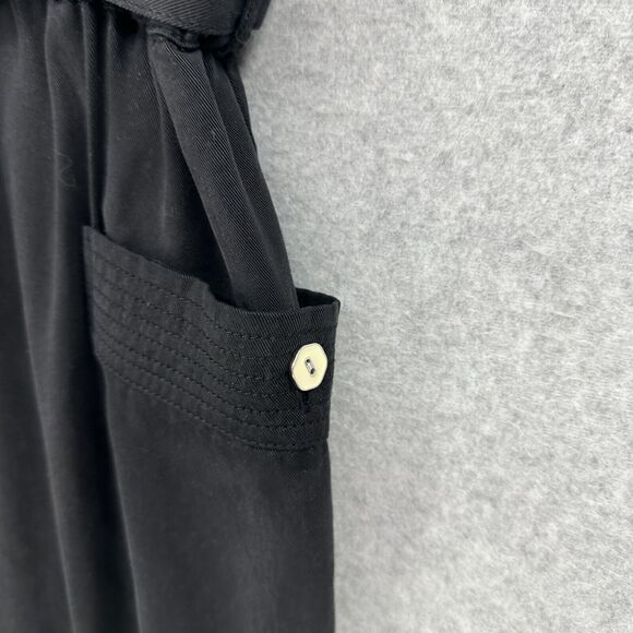 Elevenses Jumpsuit Womens 2 Black Anthropologie Sable Romper Cropped Wide Leg - Picture 5 of 11